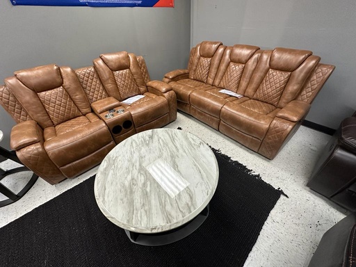 RECLINER SOFA AND LOVESEAT WITH AUDIO