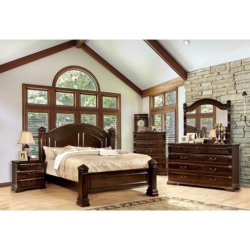 Bed room (6pieces) Queen Bed, Nightstand , Mirror , Chest , Dresser 